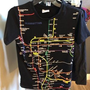 NYC Eclectic Subway Tee (small, black)